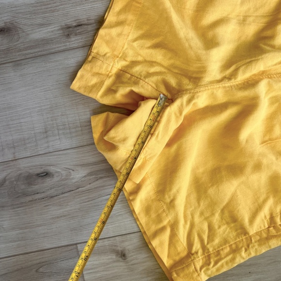 High Waisted Yellow Summer Staple Shorts - Picture 4 of 16